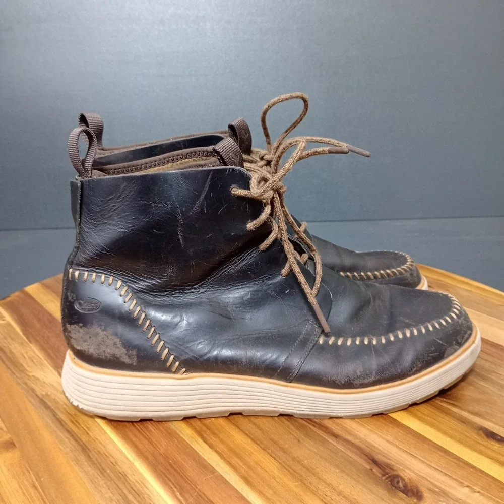 Chaco Men's Dixon High Hiking Boots Leather‎ Waterproof Java Brown Size 12